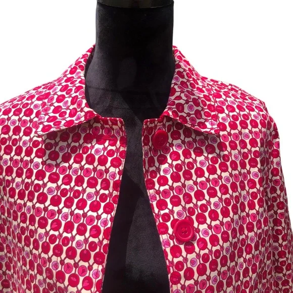 Gap Rose Print Trench Coat size Medium - Picture 4 of 11